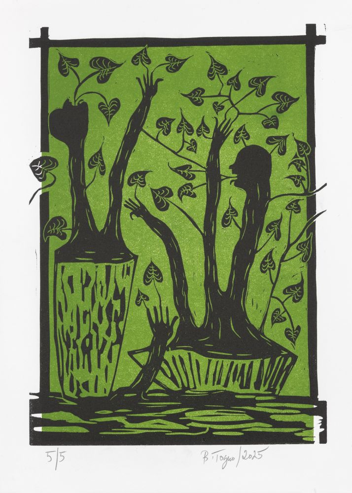 Linoincisione Toguo - Roots 1