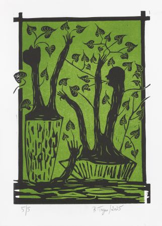 Linoincisione Toguo - Roots 1