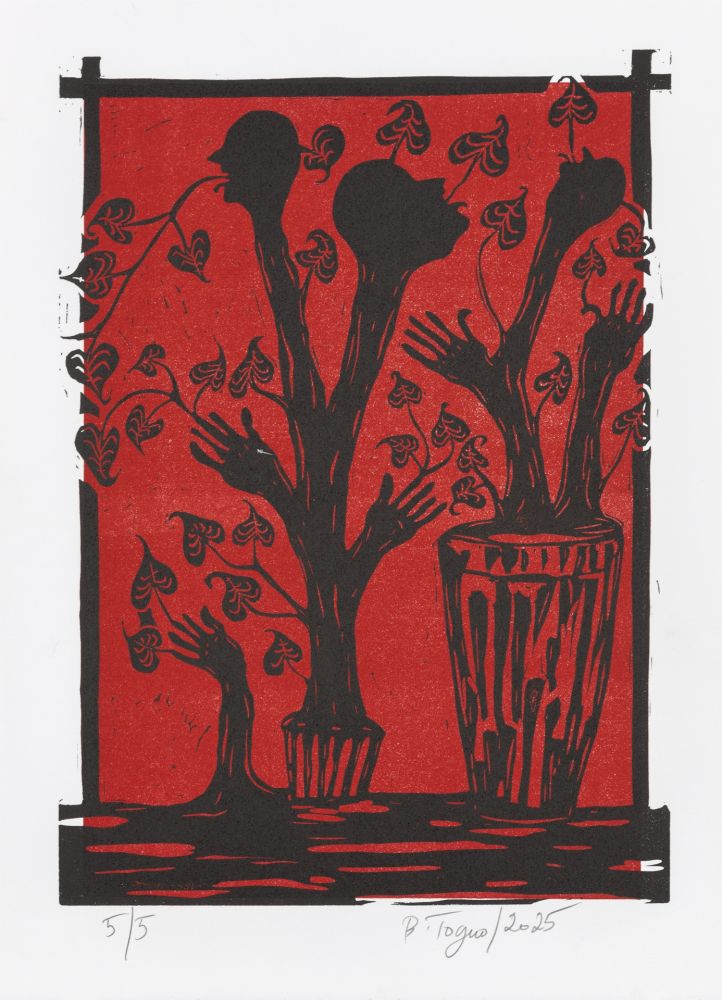 Linoincisione Toguo - Roots 2