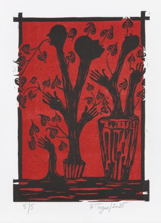 Linoincisione Toguo - Roots 2