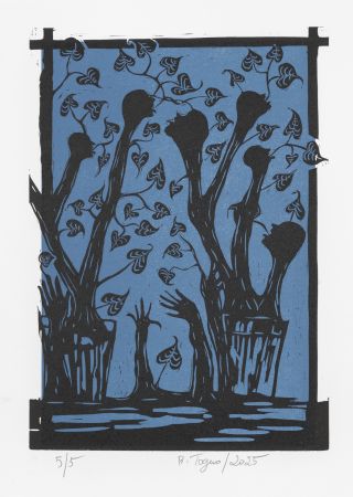 Linoincisione Toguo - Roots 4