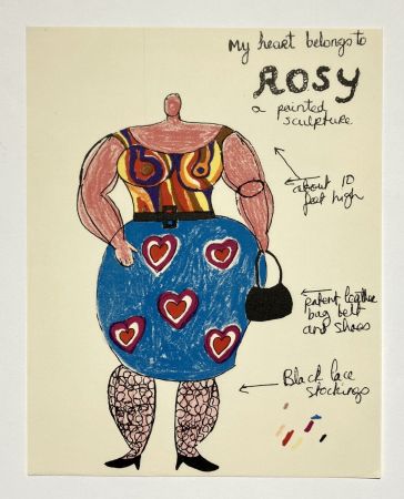 Litografia De Saint Phalle - Rosy. 1966