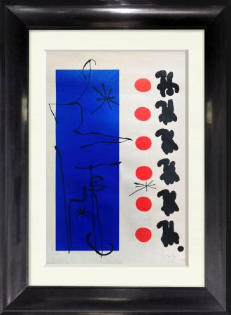 Litografia Miró - ROUGE ET BLEU