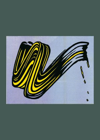 Non Tecnico Lichtenstein - Roy Lichtenstein: 'Brushstroke (Castelli Mailer)' 1965 Offset-lithograph
