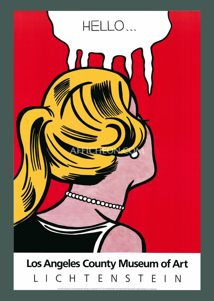 Litografia Lichtenstein - Roy Lichtenstein: 'Cold Shoulder' 1987 Offset-lithograph