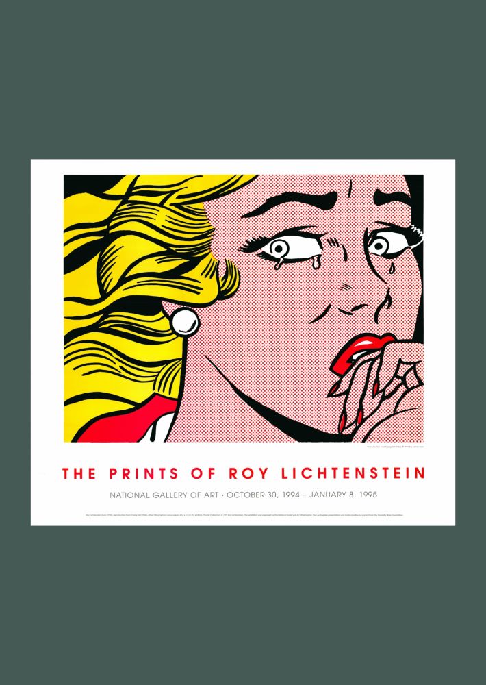 Litografia Lichtenstein - Roy Lichtenstein: 'Crying Girl' 1994 Offset-lithograph