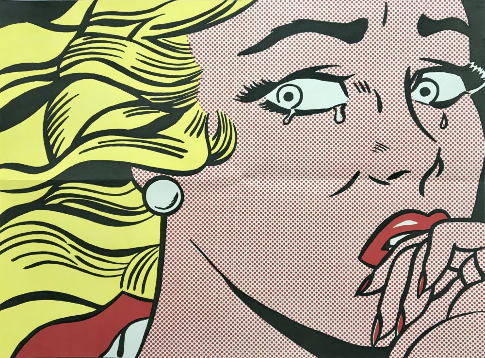 Litografia Lichtenstein - Roy Lichtenstein 'Crying Girl (Castelli Mailer)' Original 1963 Poster Print