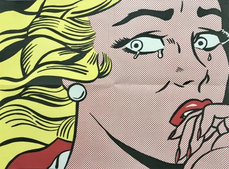 Litografia Lichtenstein - Roy Lichtenstein 'Crying Girl (Castelli Mailer)' Original 1963 Poster Print