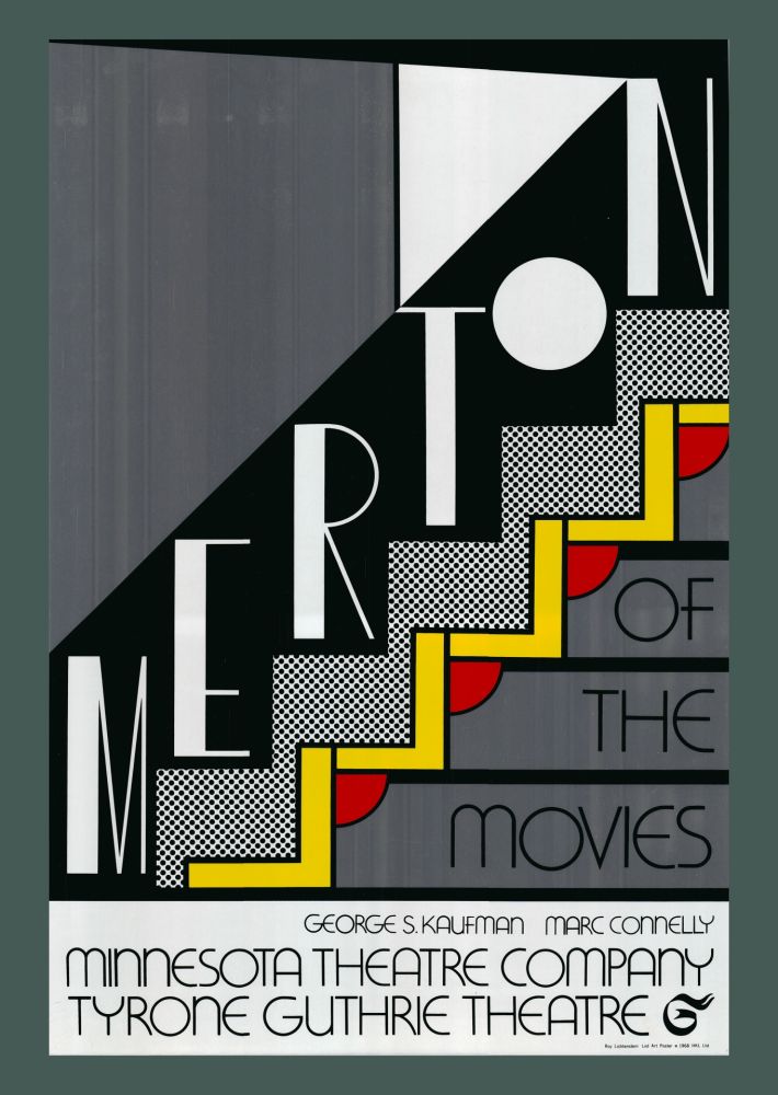 Serigrafia Lichtenstein - Roy Lichtenstein: 'Merton Of The Movies' 1968 Silverfoil-serigraph