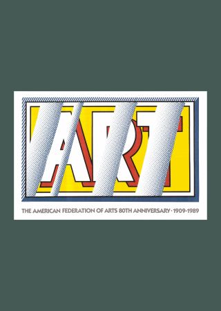 Litografia Lichtenstein - Roy Lichtenstein: 'Reflections: Art' 1989 Offset-lithograph