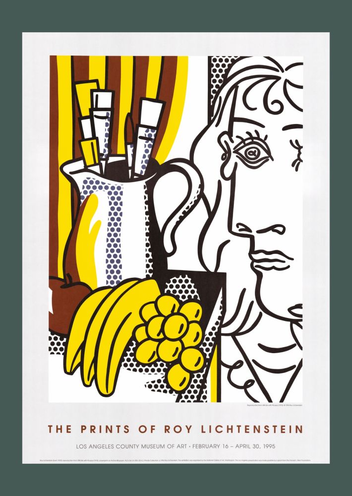 Litografia Lichtenstein - Roy Lichtenstein: 'Still Life with Picasso' 1995 Offset-lithograph