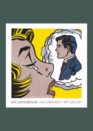 Litografia Lichtenstein - Roy Lichtenstein: 'Thinking of Him' 1991 Offset-lithograph