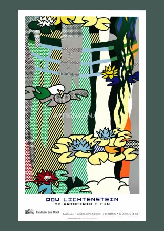 Litografia Lichtenstein - Roy Lichtenstein: 'Water Lilies with Japanese Bridge' 2007 Offset-lithograph