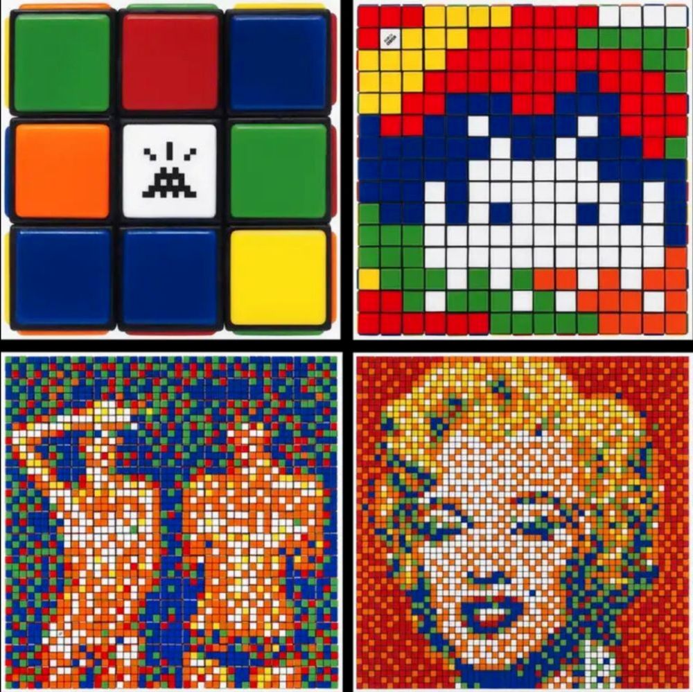 Multiplo Invader - Rubikcubism (set of 4)
