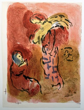 Litografia Chagall - RUTH GLANEUSE. Lithographie originale pour 