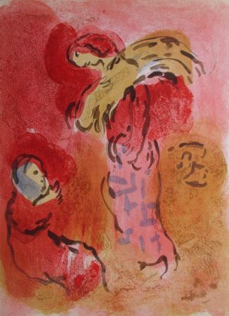 Litografia Chagall - Ruth Glaneuse / Ruth gleaning