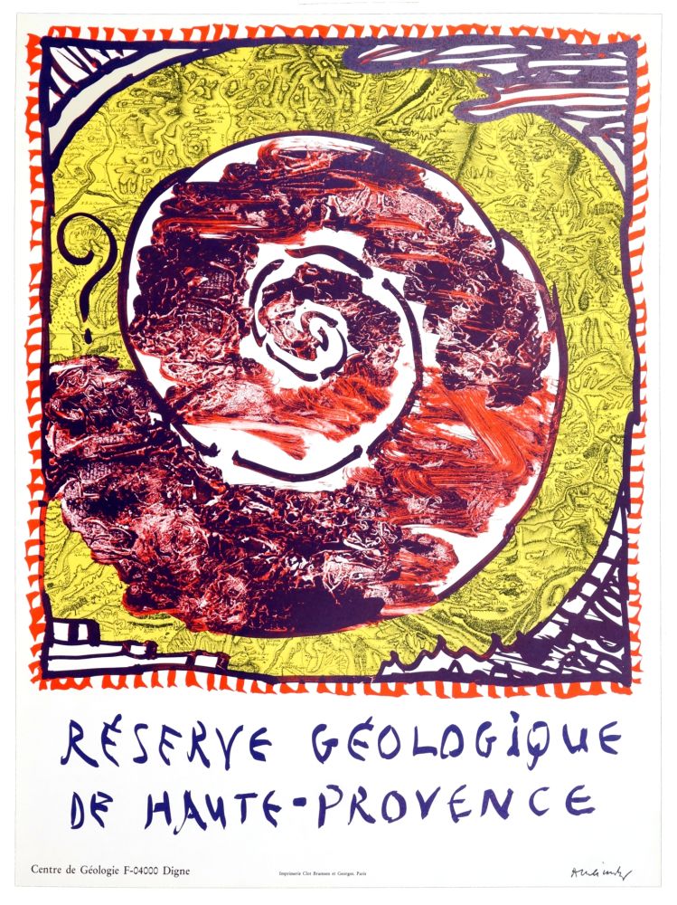 Litografia Alechinsky - Réserve géologique de la Haute-Provence