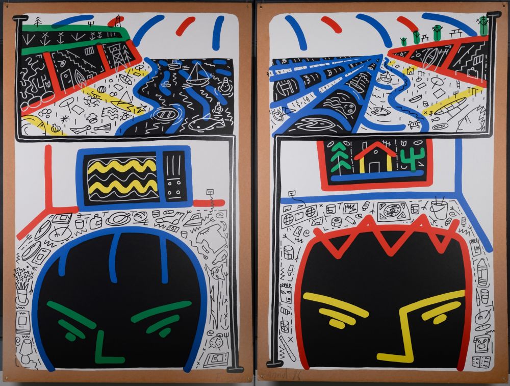 Serigrafia Boisrond - Rêve de plage, 1986 (Diptyque)