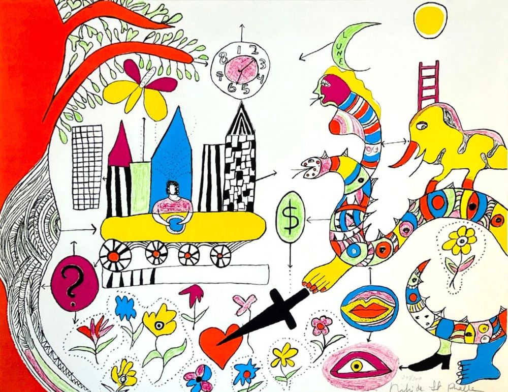 Litografia De Saint Phalle - Rêve d'une jeune fille 