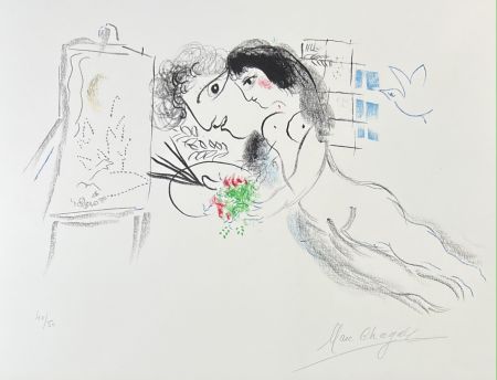 Litografia Chagall - Rêve familier