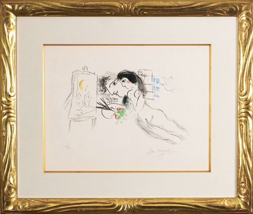 Litografia Chagall - Rêve familier (Familiar Dream)