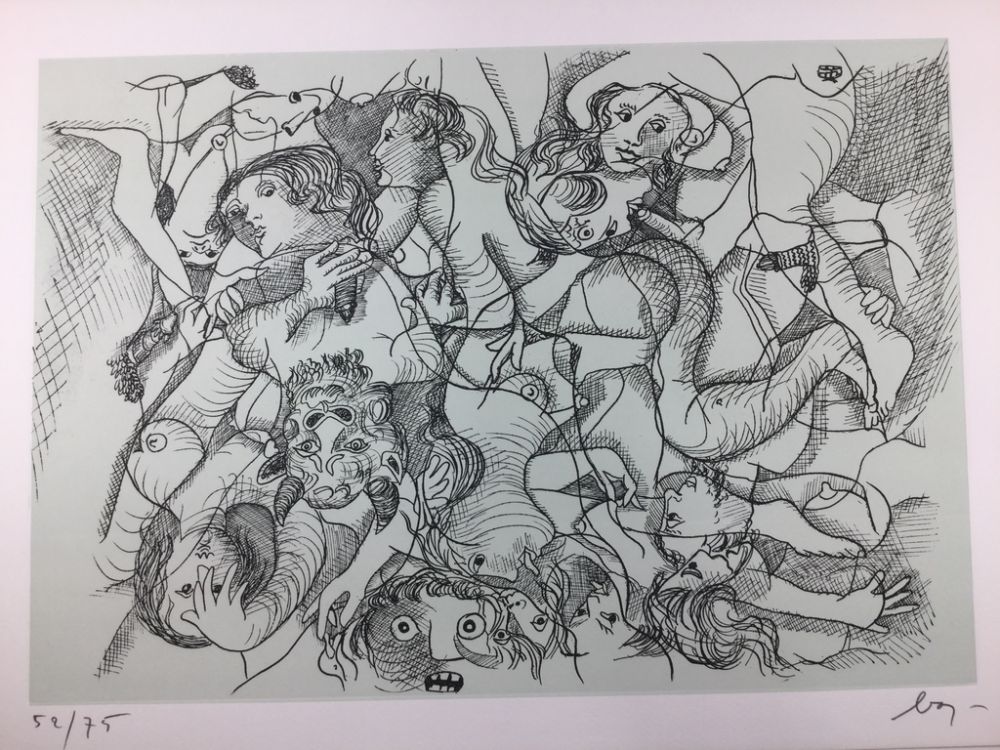 Acquaforte Baj - Sade in Italy - complete folder ( 8 erotic etchings )