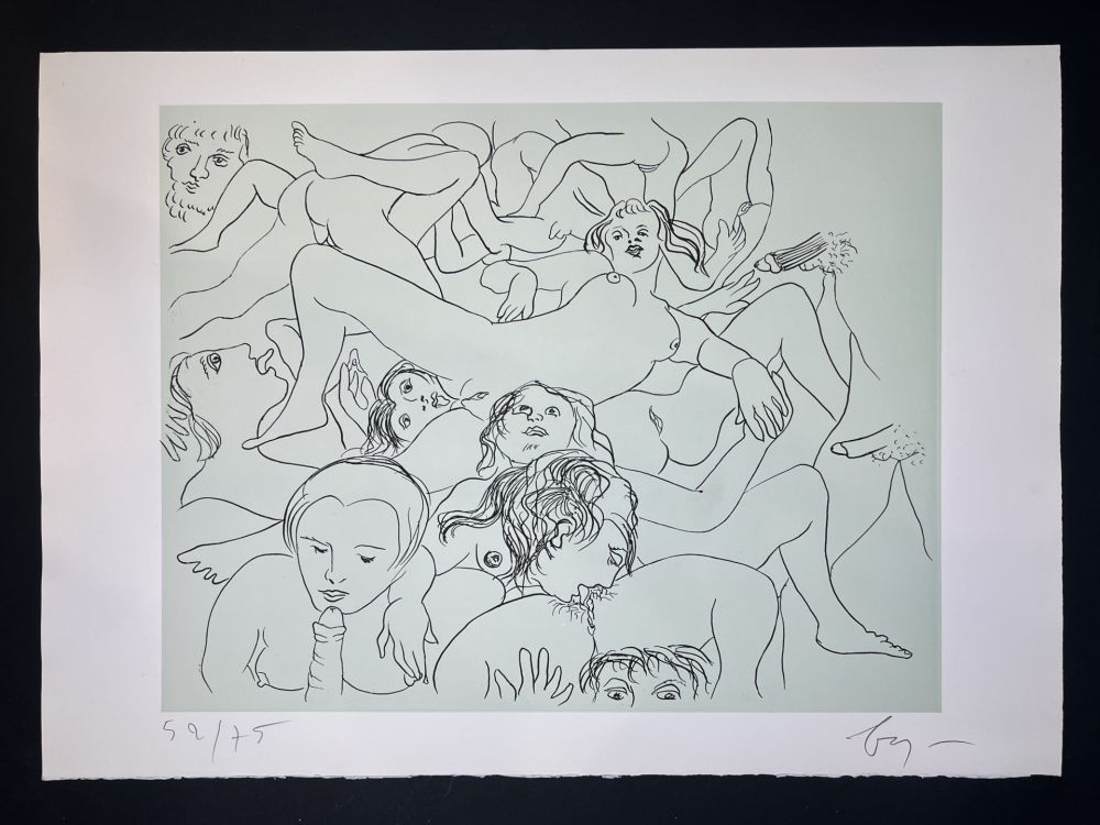 Incisione Baj - SADE IN ITALY – complete folder with 8 erotic etchings