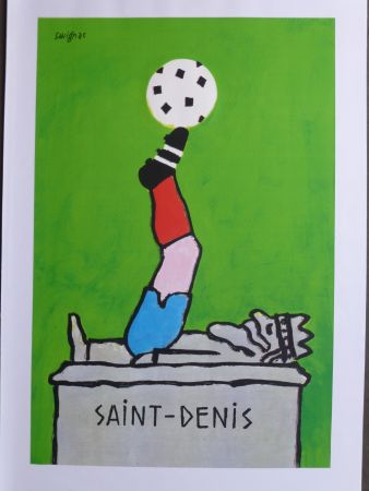 Manifesti Savignac - Saint Denis (coupe du monde de football) 1998