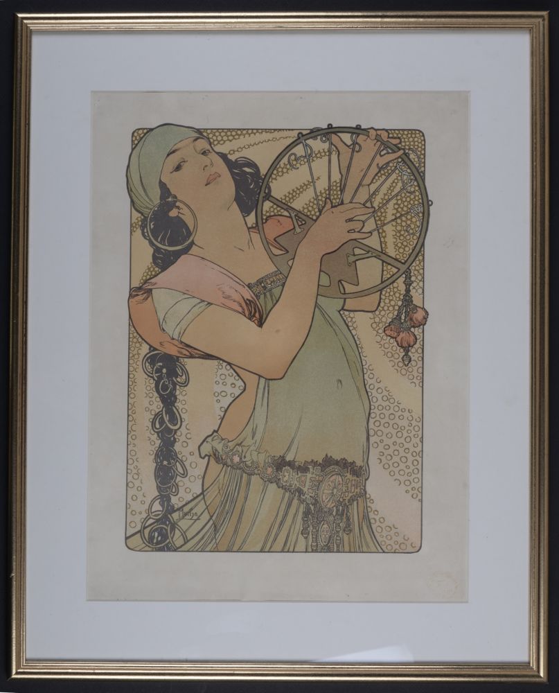 Litografia Mucha - Salome, C. 1897 - Framed