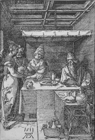 Incisione Su Legno Durer - Salome Presenting the Head of John the Baptist to Herodias