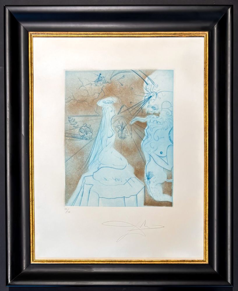 Incisione Dali - Salvador Dalì (1904-1989) - Femme a coussin - Drypoint, etchings - 1969