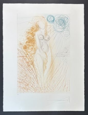 Punta Secca Dali - Salvador Dalí (1904-1989) - La Naissance de Vénus - Drypoint etching with stencil on Rives paper - 1971