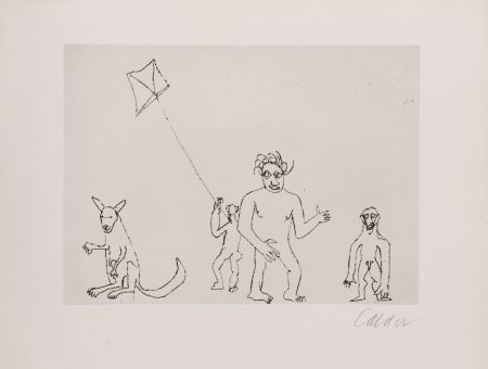 Incisione Calder - Santa Claus VII