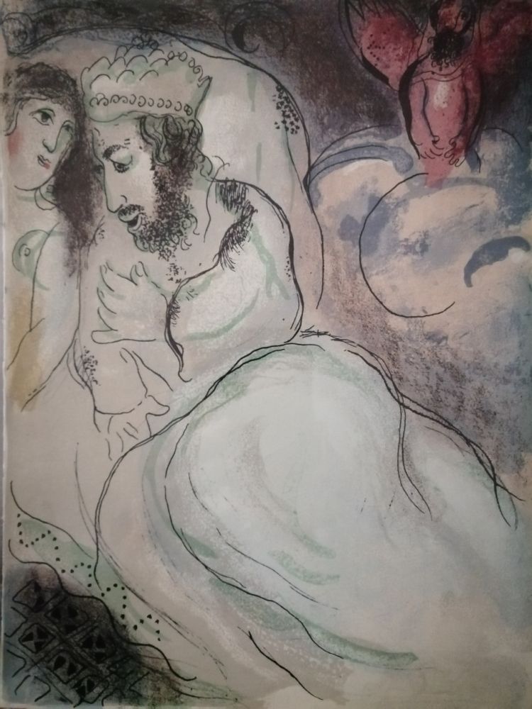 Litografia Chagall - Sara et Abimeli