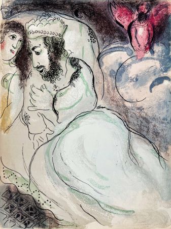 Litografia Chagall - Sarah And Abimelech
