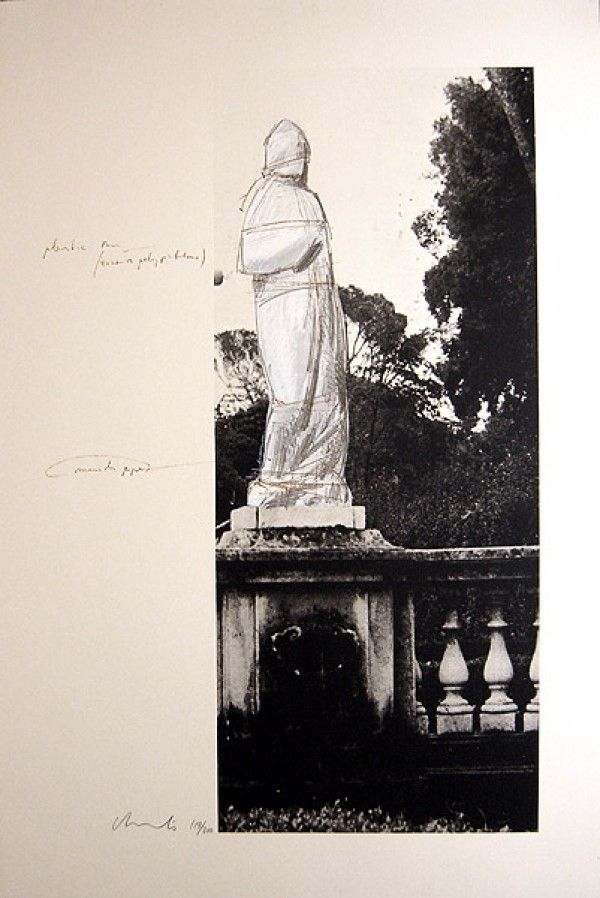 Litografia Christo - Schweiz Verpackte Venus-Villa Borghese