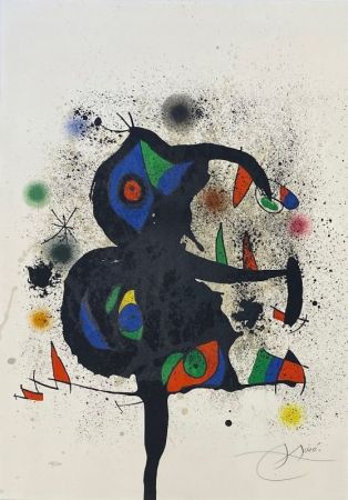 Litografia Miró - Sculptures en montagne, poème dans l'espace au pays du Mont-Blanc 