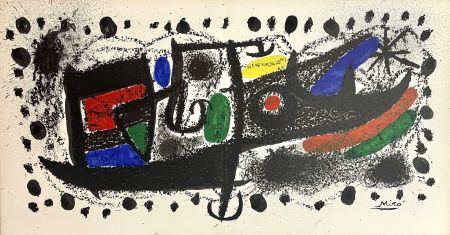 Litografia Miró - Scène d'étoiles