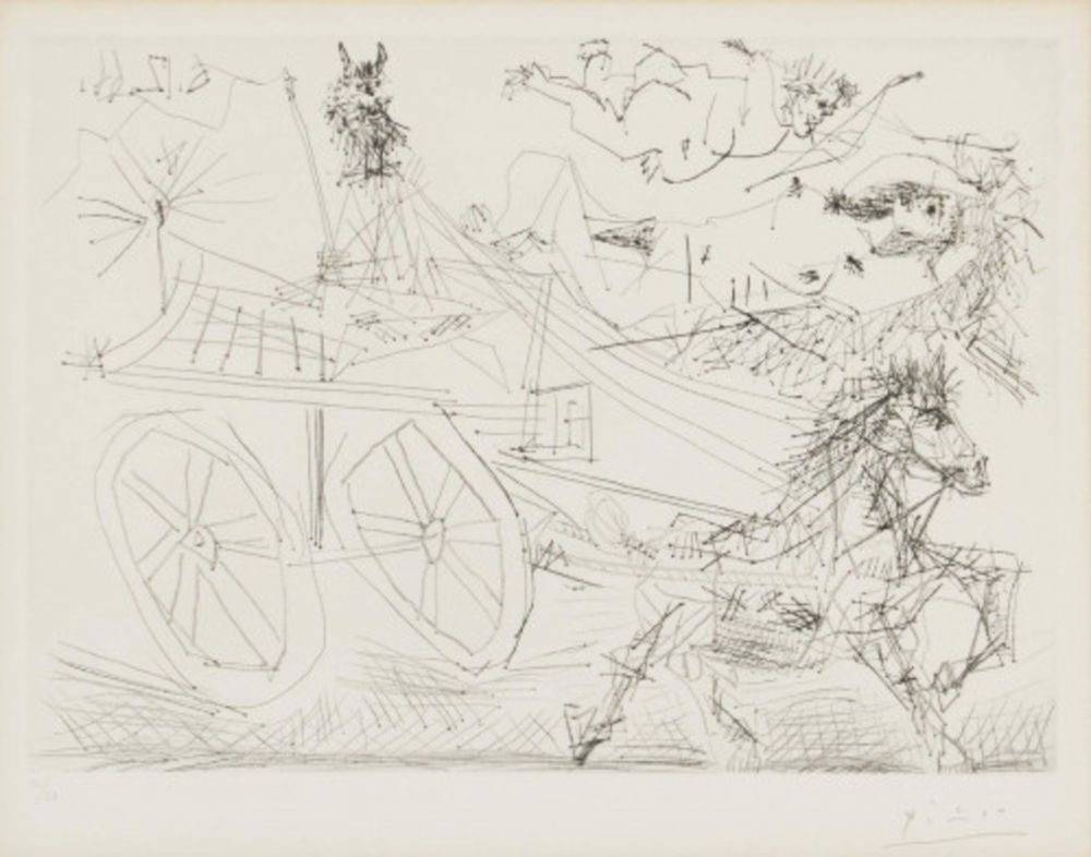 Incisione Picasso - Scène mythologique