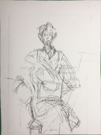 Litografia Giacometti - Seated Figure (Derrière le Miroir n°127. 1961. Deluxe)