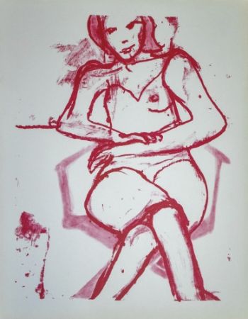 Litografia Diebenkorn - Seated woman, 