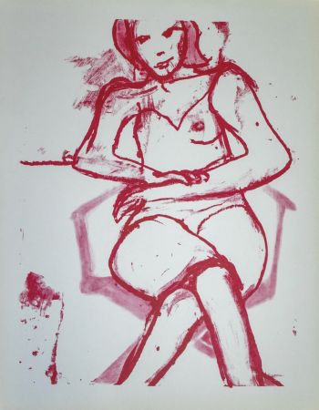 Litografia Diebenkorn - Seated woman
