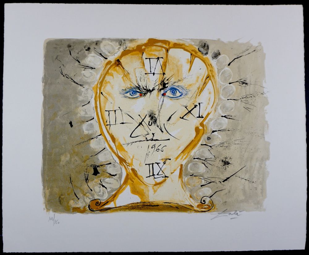 Litografia Dali - Self-Portrait Sundial