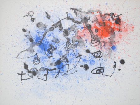 Litografia Miró - Series II - Blue And Red - M290