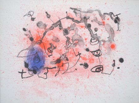Litografia Miró - Series II, Blue and Red - M291