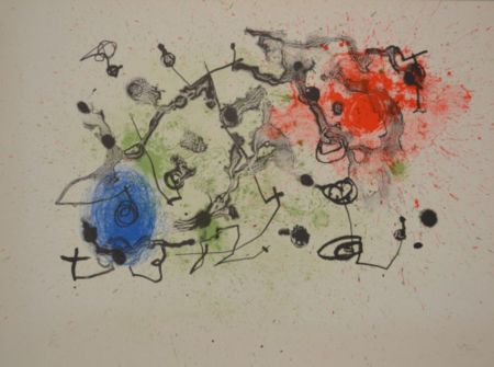 Litografia Miró - Series II Blue Red And Green - M294