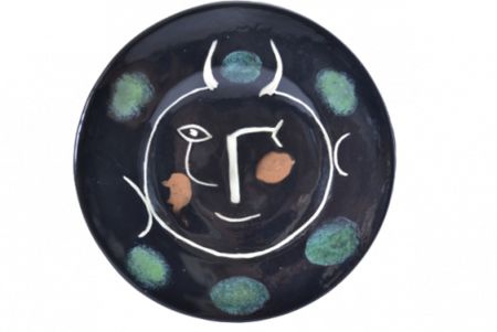Ceramica Picasso - Service Visage Noir (A.R. 40 Plate E)