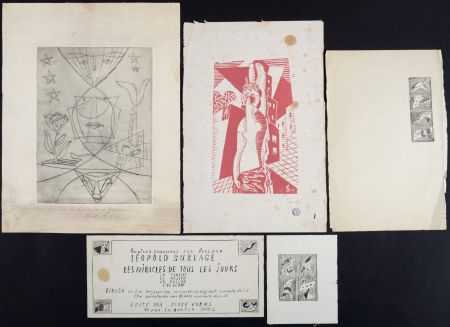 Non Tecnico Survage - Set of 5 Composition surréaliste, 1930-1952