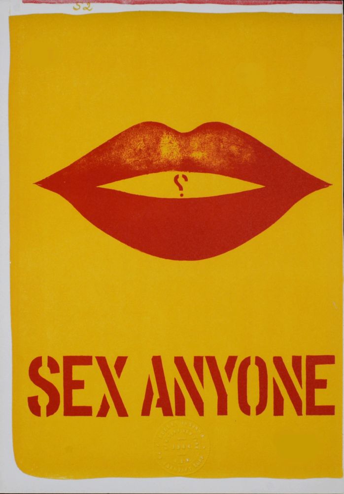Litografia Indiana - Sex Anyone, 1964 - Stamp-signed!