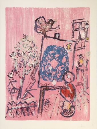 Incisione Su Legno Chagall - Si Mon Soleil (Plate 6 From Poems)